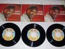 3 VINTAGE SAM COOKE 45RPM KEEN RECORDS CARDBOARD PIC SLEEVES B-2001, 2002 & 2003