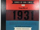Decca Songs of Our Times: Song Hits of 1931/ 78 RPM 10