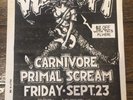Carnivore/ Wench/ Primal Scream Flyer 1989 Rare
