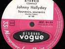 très rare steéo JKST 04 VOGUE  France JOHNNY HALLYDAY souvenirs souvenirs 33t 17