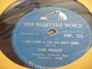 ELVIS PRESLEY* I DON'T CARE IF THE SUN DON'T SHINE / BLUE MOON* V G