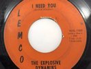 Rare THE EXPLOSIVE DYNAMIKS Whole Lotta Loving / I Need You 45 (Lemco 864L-1005)
