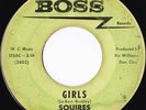 SQUIRES - Girls b/w It's Time - rare Chicago r&b doo wop 45 on Boss, hear it