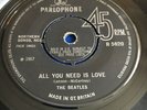 The Beatles   All You Need Is Love   1st Press 1967 UK Mono Vinyl Single (1P/1H)