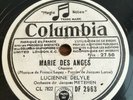 78 rpm- LUCIENNE DELYLE - Marie des anges - COLUMBIA DF 2963