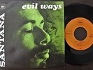 SANTANA 1973 SINGLE MADE IN ANGOLA 45 PS 7 CBS AFRICA * EVIL WAYS *