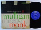 THELONIOUS MONK/GERRY MULLIGAN Mulligan Meets Monk LP on Riverside DG mono