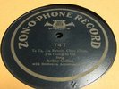 ARTHUR COLLINS ZON-O-PHONE 78 RPM RECORD 747 TA TA, AU REVOIR, CHOO CHOO