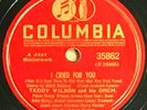 78 rpm Teddy Wilson w/Billie Holiday-I Cried For You Columbia 35862 in E