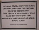 ZOVIET FRANCE HESSIAN ORIGINAL UK IMPORT LP SPK NWW TG INDUSTRIAL