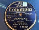 VIOLIN 78 RPM YVONNE CURTI Monti Czardas Simonetti Madrigale COLUMBIA  D 19041