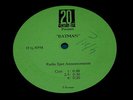 1966 : BATMAN film RADIO SPOTS vinyl RECORD @ Adam West & Burt Ward