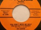 REX GARVIN:YOU DON'T NEED NO HELP(YOU CAN SOCK IT YOURSELF)1970s USA WSJ REPRESS