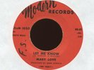 MARY LOVE Let Me know on Modern Northern Soul 45 Hear