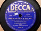 Vocal 78rpm ANDREWS SISTERS - Boogie Woogie Bugle Boy DECCA 3598 ORIG Rare
