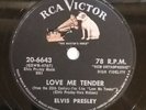 Elvis Presley - Love Me Tender / Anyway You Want Me - Original RCA Victor 78 EX-