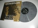 JOHNNY CASH & BOB DYLAN LP SONGS FORM THE REAL AMERICA GREY VINYL
