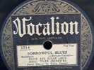 Vocalion 78 record sorrowful Blues By eddy and the sugarlou's fox trot