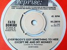 FATS DOMINO THE BEATLES VINYL 45 Everybodys Got Something To Hide RARE Soul R&B