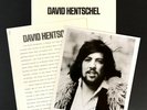 DAVID HENTSCHEL Startling Music RARE 1975 PRESS KIT RING O'RECORDS Beatles Ringo