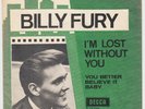 BILLY FURY w/ JIMMY PAGE I'm Lost Without You RARE Denmark 45 You Better Believe