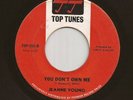 Pinoy Girl Soul Fuzz Dancer 45 JEANNE YOUNG Niki Hoeky / You Don't Own Me HEAR