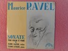 JEANNE GAUTIER, YVONNE LEFEBURE ' MAURICE RAVEL SONATE'  ED1,HOLY . NEAR MINT