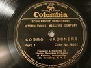 COLUMBIA 1931 SOUND-ON-DISC RADIO ADVERTISING INTL' MAG CO COSMO CROONERS QT