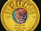 HEAR Johnny Cash 45 Cry Cry /Hey Porter SUN 221 PUSH MARKS rockabilly original