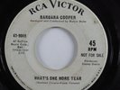 Northern Soul 45 BARBARA COOPER What's One More Tear RCA VICTOR promo HEAR