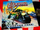 SAXON FOREVER FREE 1992 UK 1993 1st Press Warhammer 40,000 Biker Cover VINYL LP