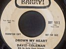 DAVID COLEMAN Drown My Heart BARRY  Promo Northern Soul 45 RPM My Foolish Heart