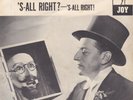 COMEDY 45RPM - SENOR WENCES ON JOY - ALL-TIME CLASSIC   WITH PICTURE SLEEVE