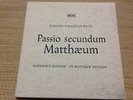 KARL RICHTER BACH MATTHEW MATTHAUS PASSION ARCHIV  4 LP SAPM 198 625/8 N