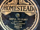Homestead 16500 ERNEST STONEMAN Sinful To Flirt-  country 78 rpm E- - 1926