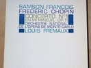 Chopin Piano Cto. No.1 - Samson Francois, Fremaux - orig. 1st. FR CCA 1066
