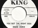 * EUGENE CHURCH Mind Your Own Business/The Right Idea SOUL R&B  Federal 45 Hear