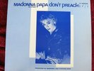 Madonna PAPA DON'T PREACH Powder Blue HERB RITTS Vinyl CUSTOM SLEEVE True Blue