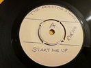 THE ROLLING STONES START ME UP - BLANK WHITE LABEL 7