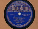 c 78 RPM Crystal Springs Ramblers Vocalion 03646 in V+E-/V+
