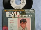 Elvis Presley BLUE CHRISTMAS Wooden Heart RCA #447-0720 PROMO VG++ w/Pic Sleeve