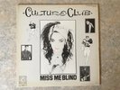 CULTURE CLUB MISS ME BLIND -  Japanese Promo 12inch Vinyl record