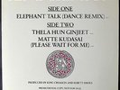 KING CRIMSON ELEPHANT TALK USA PROMO ONLY 12