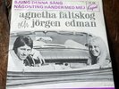 AGNETHA FÄLSTSKOG 7' Sjung denna sång + Jörgen Edman Cupol  RARE 1968 ABBA + PS