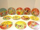 Vintage Children's TOY TOON Double Sided Picture Cardboard 78 RPM Records Lot