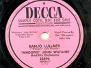 Whoopee John Wilfahrt - Promo Decca 78 - Band Lullaby /Elsie Schultz-en-Heim A10