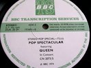 QUEEN   IN CONCERT - POP SPECTACULAR ** 1974 Original BBC TRANSCRIPTION DISC LP