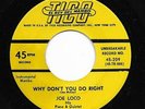 Mod Mambo Popcorn 45 JOE LOCO Why Don't You Do Right/Kismet HEAR Tico Exc.