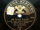 78rpm T. FALISZEWSKI sings Nie Kladz Palca foxtrot Polish SYRENA ELECTRO 1929