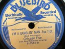 BLACK BOB CHICAGO FIVE BLUEBIRD 6543 BLUES 78 RPM E
